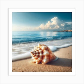 Sea Shell On The Beach 1 Art Print