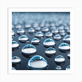 Water Droplets 10 Art Print