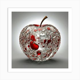 Apple With Music Notes 15 Art Print