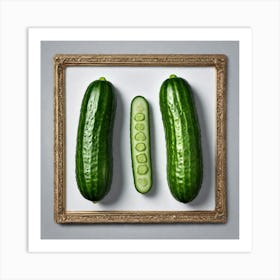 Cucumbers In A Frame 26 Art Print