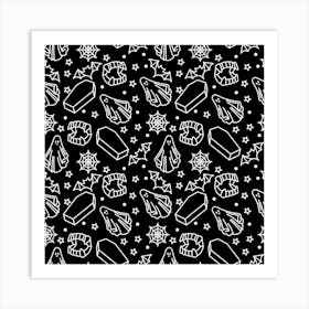 Halloween Seamless Pattern Art Print