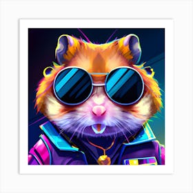 Hamster In Sunglasses Art Print