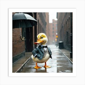 Duck In Suit Art Print