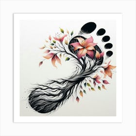 A human footprint Art Print