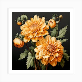 Dahlias 3 Art Print