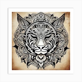 Tiger Head 1 Art Print