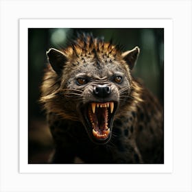 Hyena In The Forest Art Print