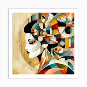 Creative Geisha Illustration 48 Art Print