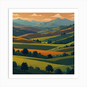 Landscape Painting 7 Art Print