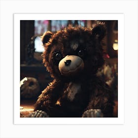 Battered Teddy Bear Art Print