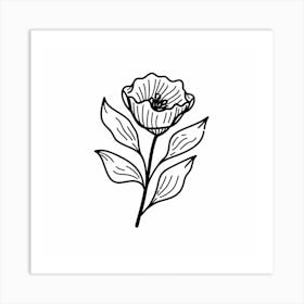 Flower Drawing 4 Art Print