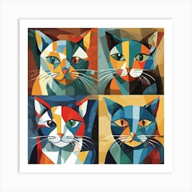 Four Cats 2 Art Print