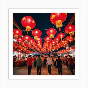 Chinese Lanterns Art Print