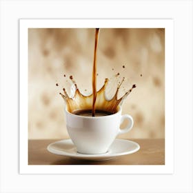 Splashing Coffee 8 Art Print