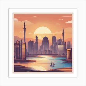 Egyptian Cityscape Art Print