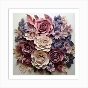 Paper Flower Wall Art 10 Art Print