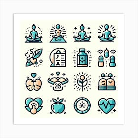 Meditative Icon Set 1 Art Print