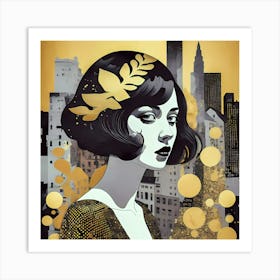 Golden Girl Big City Poster Art Print