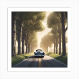 Car On The Road Art Print