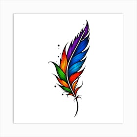 Feather Tattoo 3 Art Print