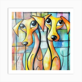 Two Dogs 7 Art Print