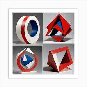 Four Abstract Sculptures Art Print