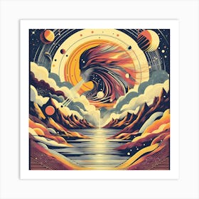 Adrift In Space Art Print