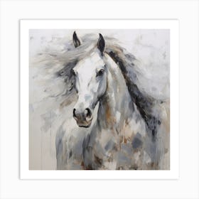 Gray Horse In Motionirena Art Print