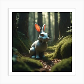 Rabbit In The Forest 80 Art Print