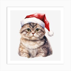 Santa Cat 51 Art Print