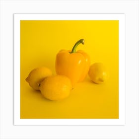 Lemons And Peppers Art Print