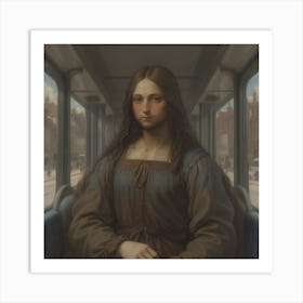 Girl In A Bus(1) Art Print