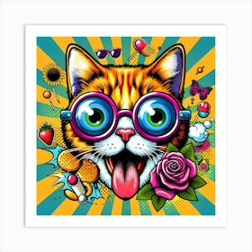 Pop Cat 17 Art Print