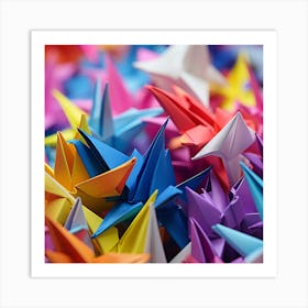 Origami Cranes Art Print