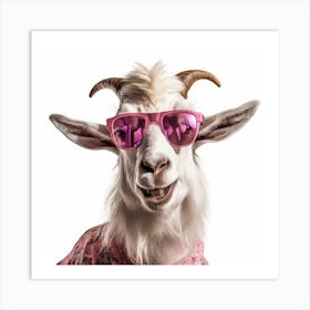 Goat In Sunglasses 1 Art Print