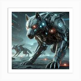 Mechanized Wolves Scene Affiche