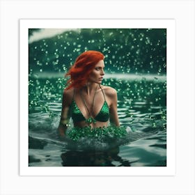 Mermaid In Water 1 Art Print