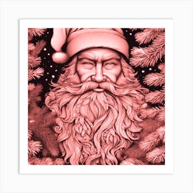 Red Santa Clause Art Print