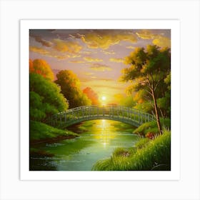 Bridge Over The River Art Print