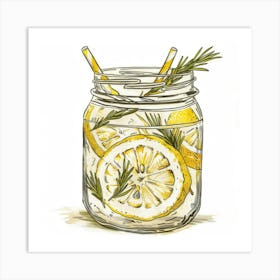 Lemonade In A Jar Art Print