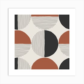 Abstract Circles.Printed wall painting, high-level art. Art Print