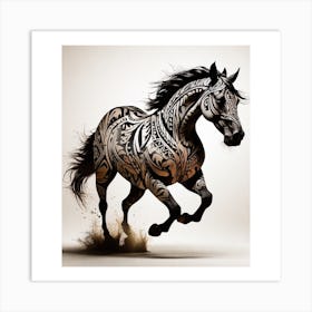 Tribal Horse Art Print