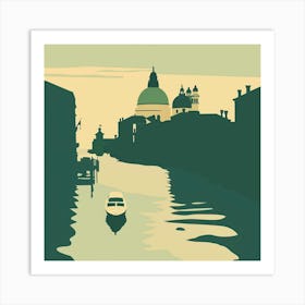 A Venice With Grand Canal Minimal Illustration 1720474812 3 Art Print