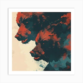 Two Bears 1 Art Print