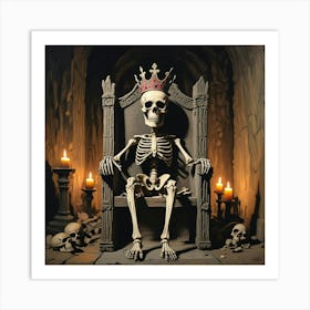 The Skeleton King Eternal Throne Of Darkness (1) Art Print