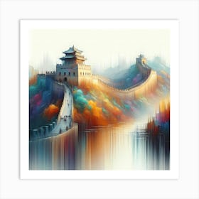 Great Wall Of China Painting Art Print