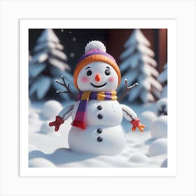 Snowman 10 Art Print