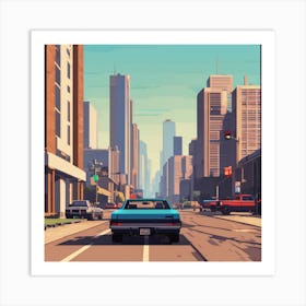 Car In The City Art Print