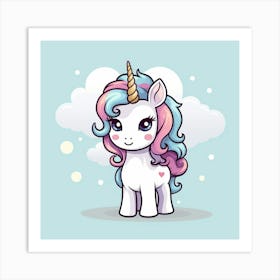 Cute Unicorn 40 Art Print