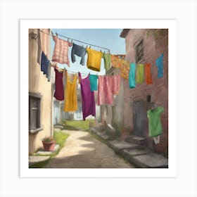827638 The Laundry Line Show A Clothesline Strung Across Xl 1024 V1 0 Art Print